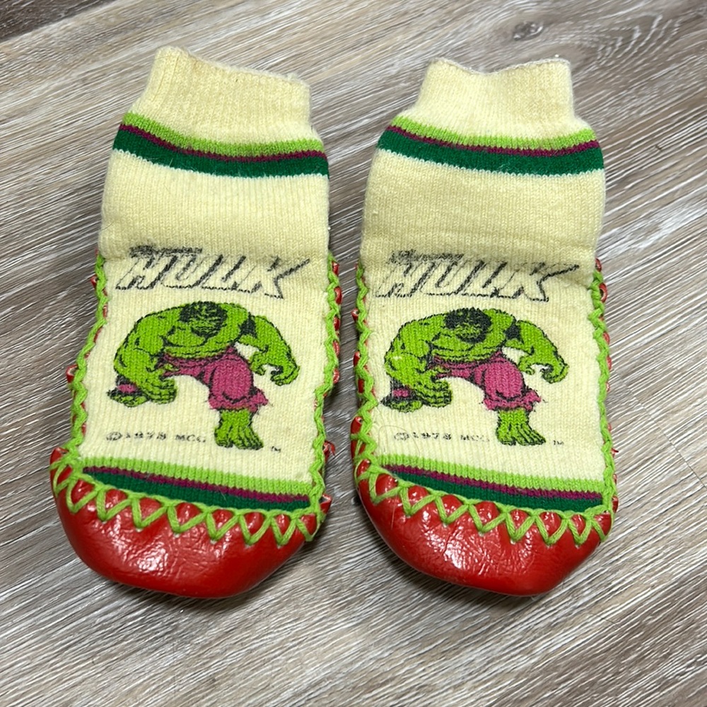 Vtg Hulk slippers